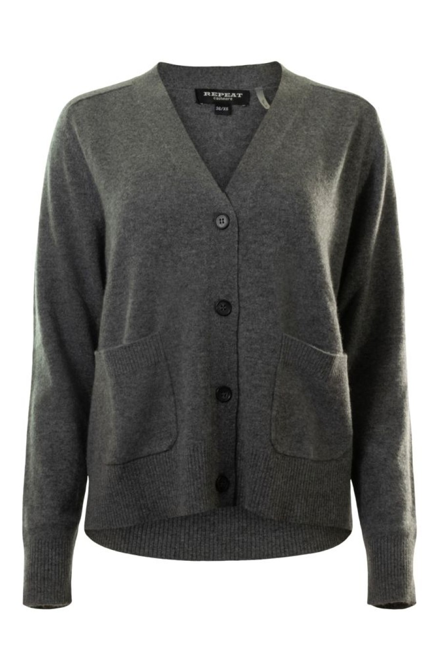 Sweaters REPEAT | Repeat Cashmere Button Up Cardigan In Medium Grey