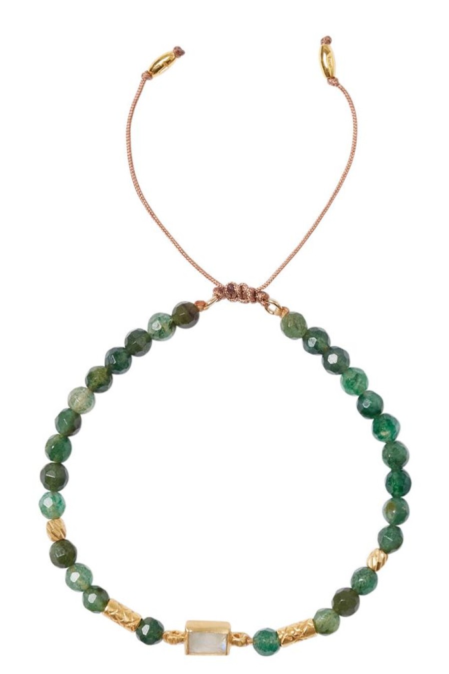 Jewelry CHAN LUU INC. | Chan Luu Tab Pull-Tie Bracelet In Indian Aventurine