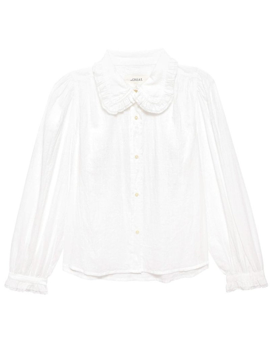 Tops The Great | The Great The Hemmingway Top In White