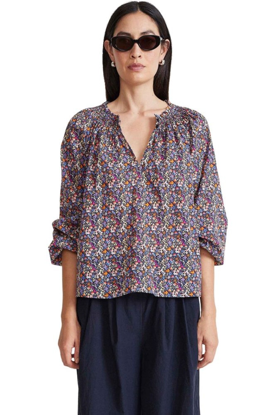 Tops Apiece Apart | Apiece Apart Esparta Top In Bettina Floral Multi