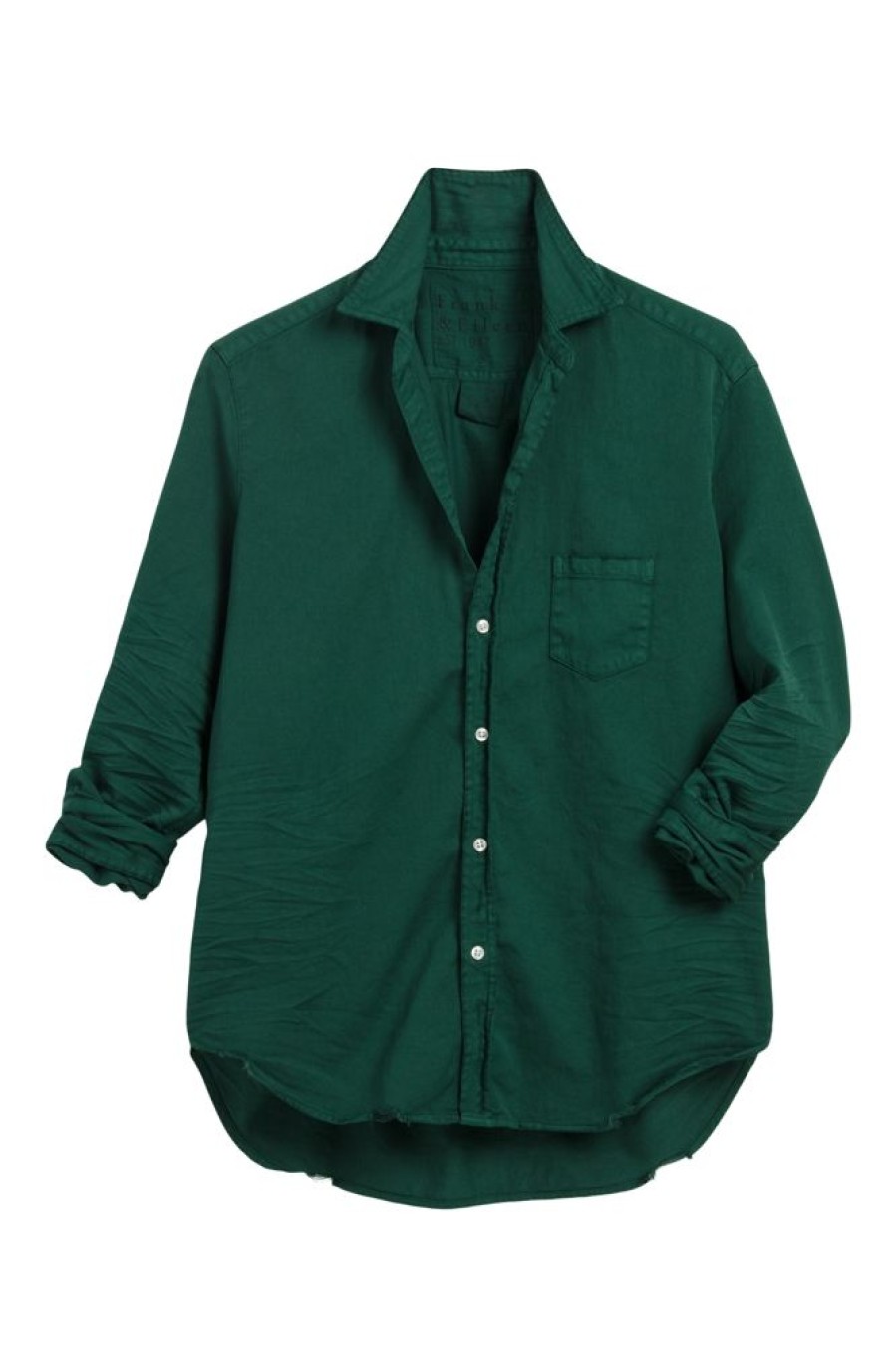 Tops Frank & Eileen | Frank & Eileen Eileen Denim Button Up Shirt In Emerald