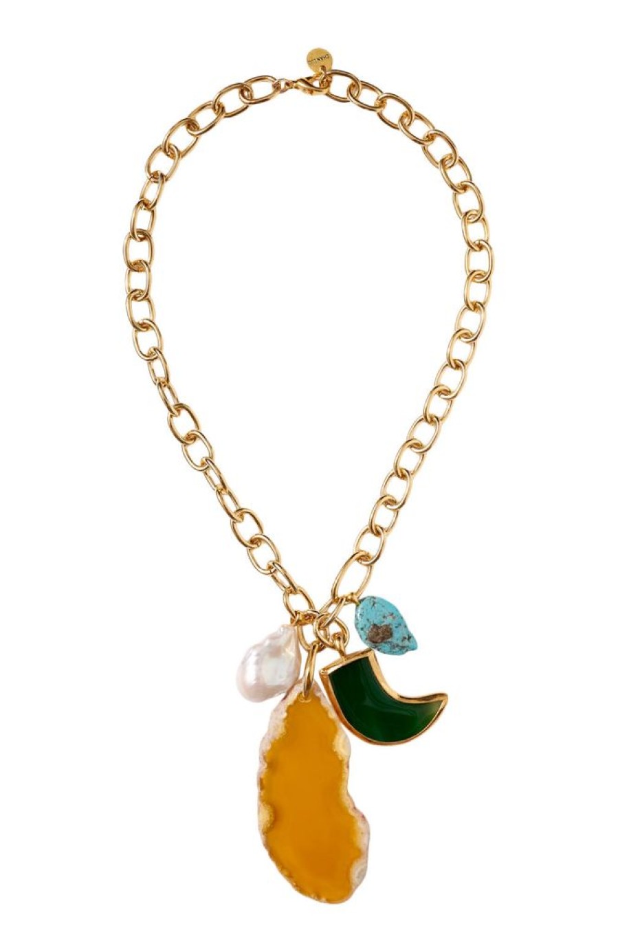 Jewelry CHAN LUU INC. | Chan Luu Florence Charm Necklace In Yellow Mix