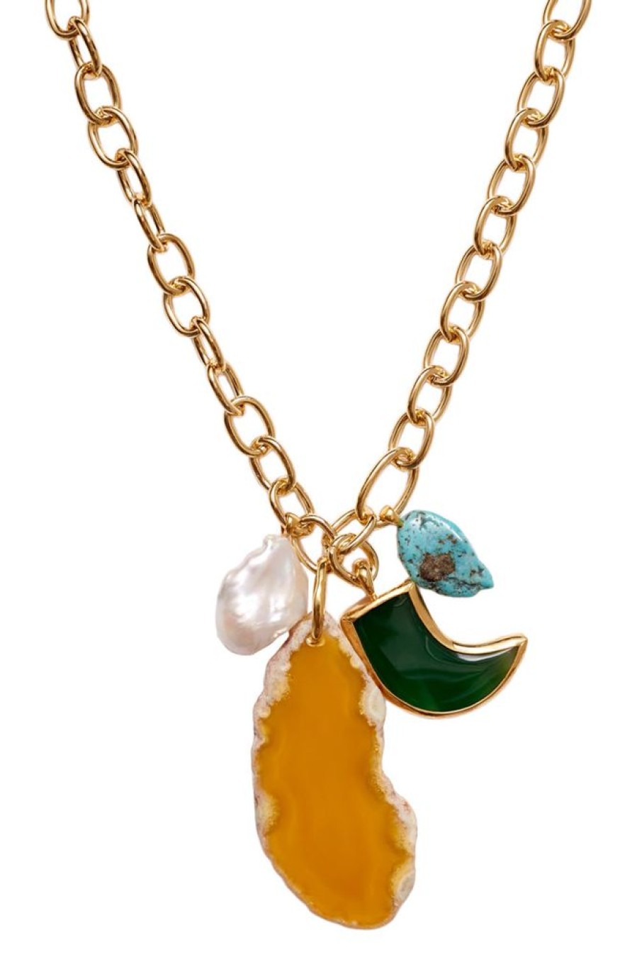 Jewelry CHAN LUU INC. | Chan Luu Florence Charm Necklace In Yellow Mix