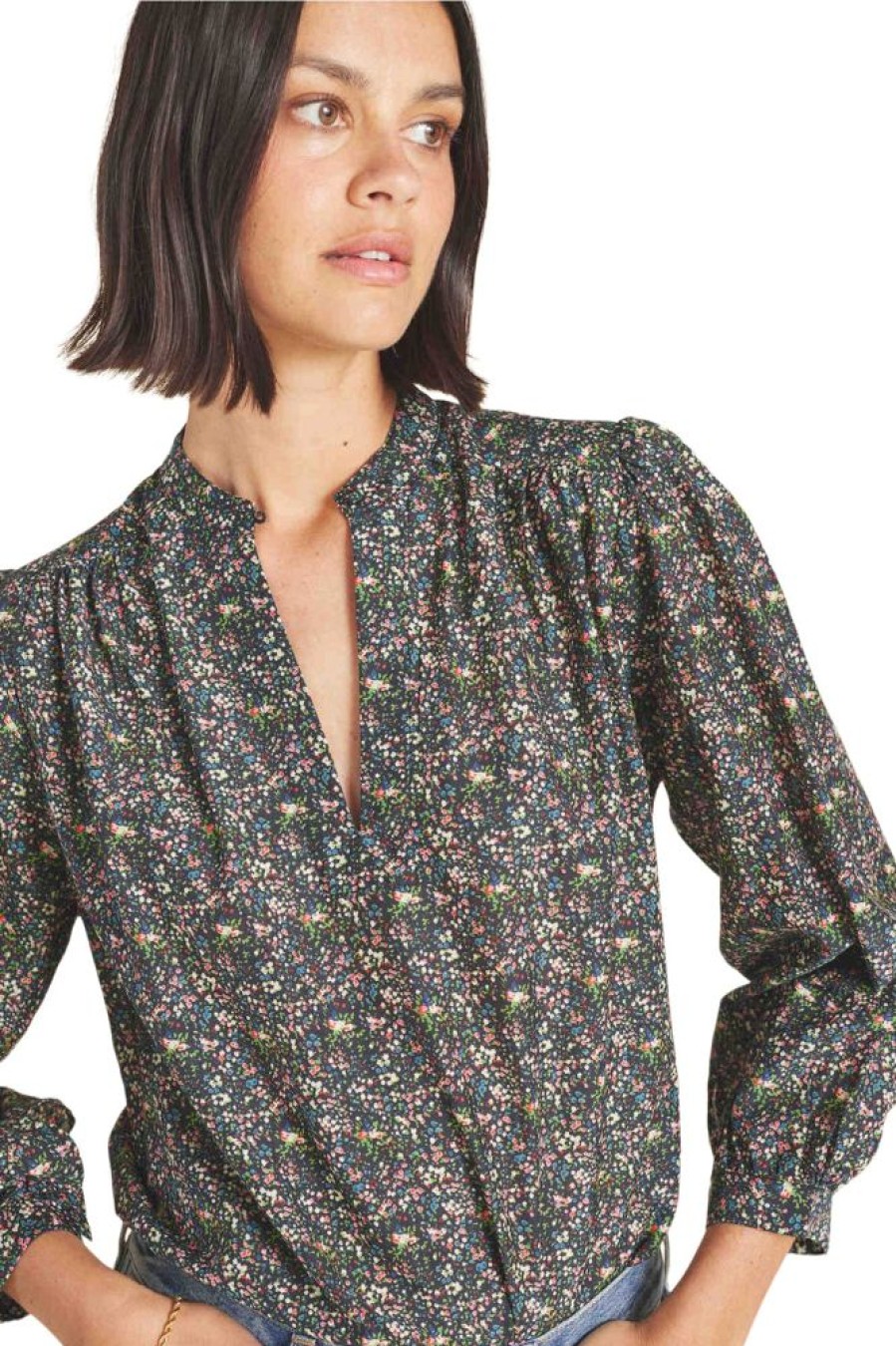 Tops Trovata Birds of Paradis | Trovata Birds Of Paradis Bailey Blouse In Winterbloom