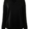 Sweaters REPEAT | Repeat Cashmere Mixed Media Sweater In Black