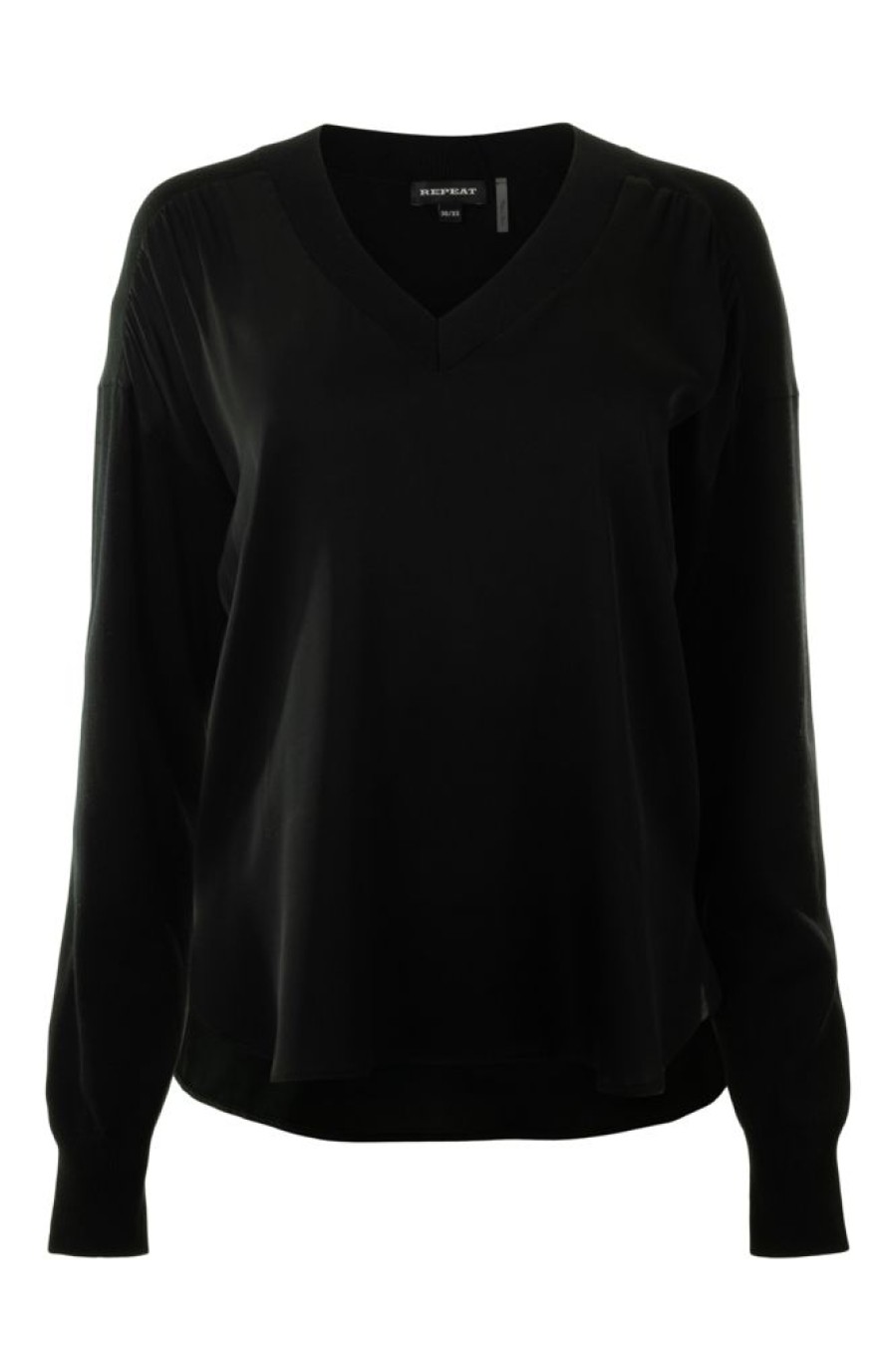 Sweaters REPEAT | Repeat Cashmere Mixed Media Sweater In Black