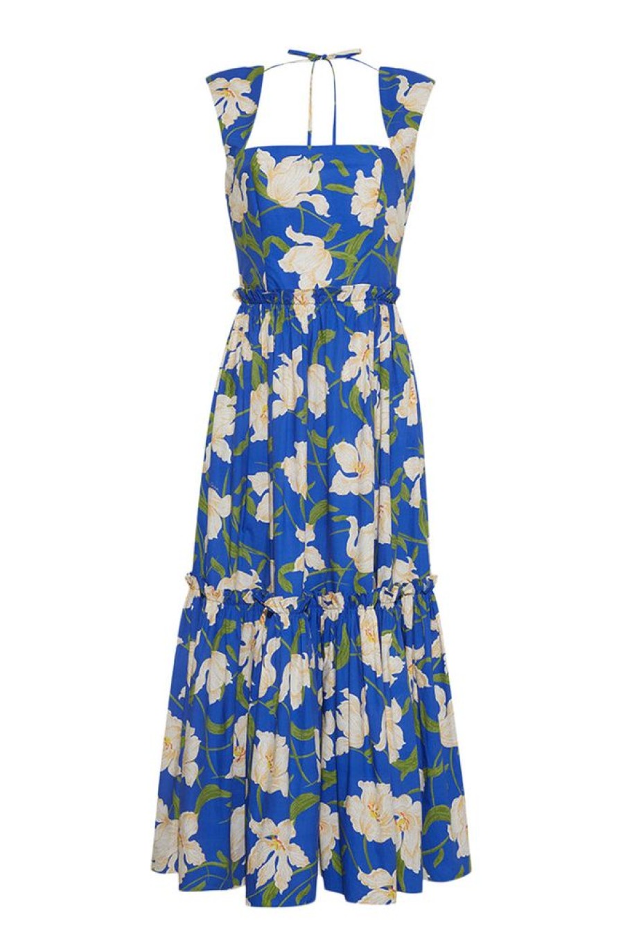 Dresses & Jumpsuits Cara Cara | Cara Cara Claire Dress In Blue Holland Tulips