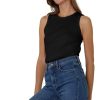 Tops VELVET | Velvet Maxie Slub Muscle Tee In Black