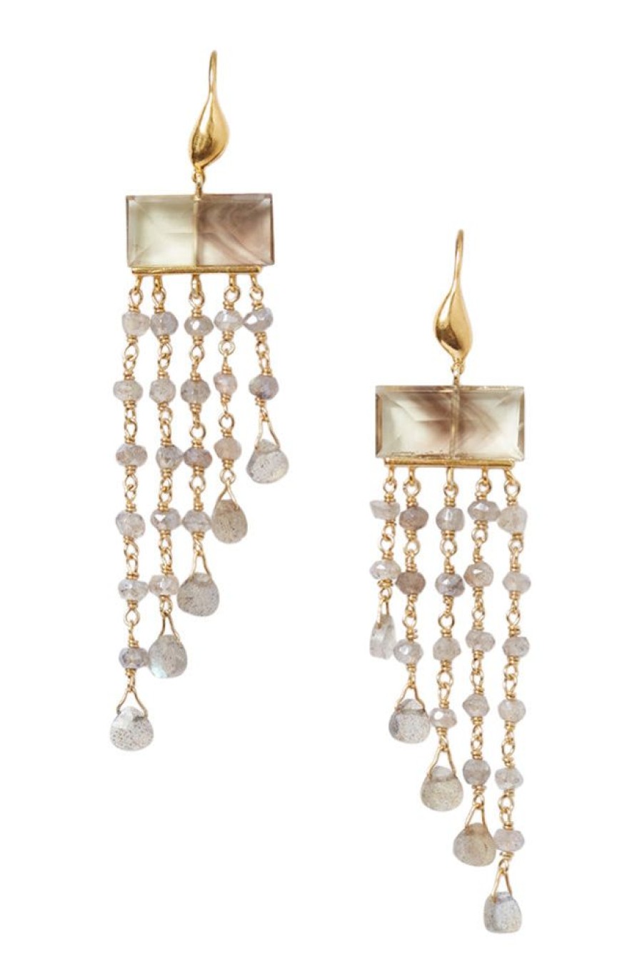 Jewelry CHAN LUU INC. | Chan Luu Phaedra Waterfall Earrings In Labradorite Mix