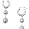 Jewelry CHAN LUU INC. | Chan Luu Silver Dipped Tiered Hoop Earrings In Grey Pearl