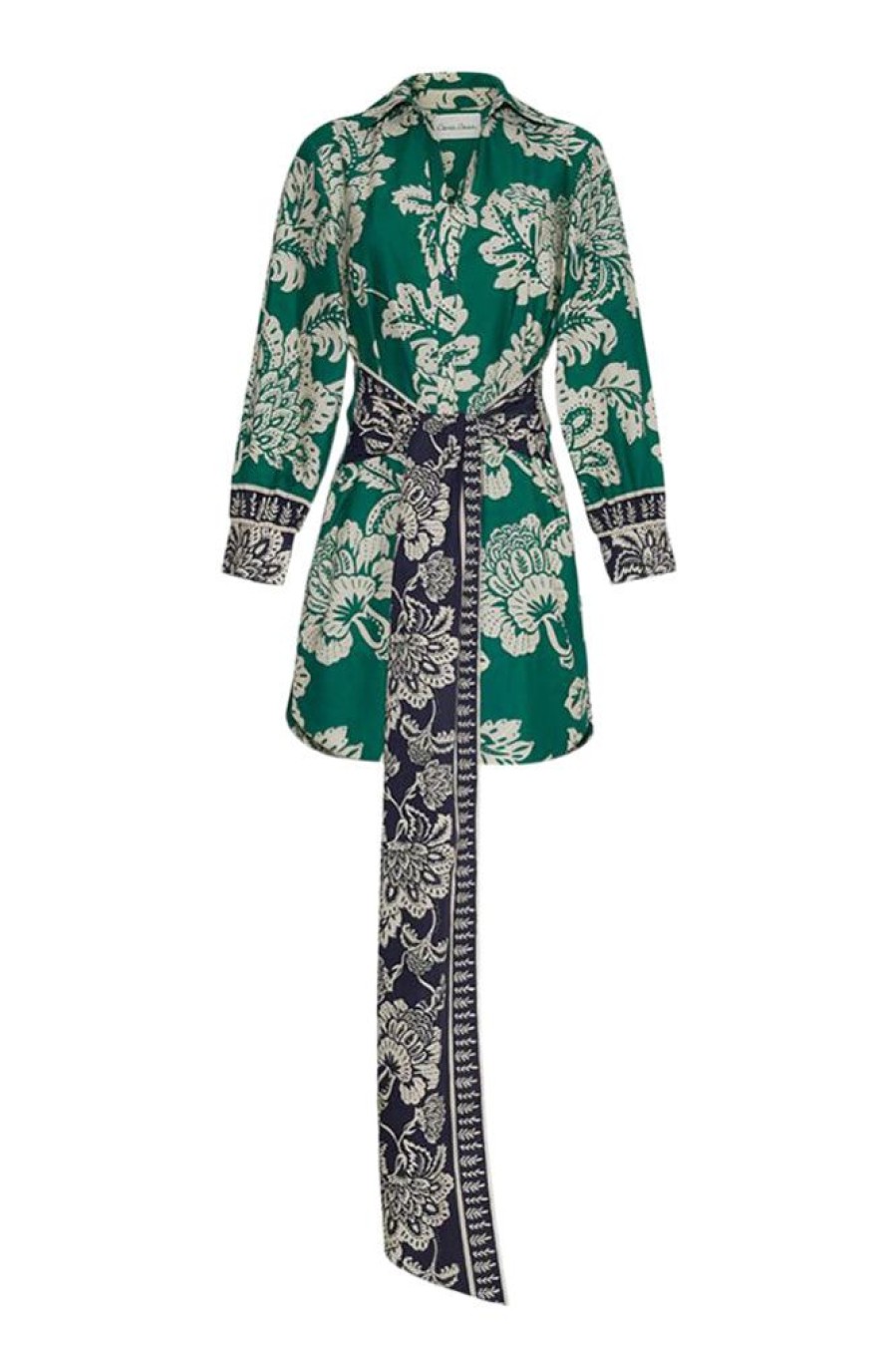 Dresses & Jumpsuits Cara Cara | Cara Cara Leighton Dress In Flora Stamp Green