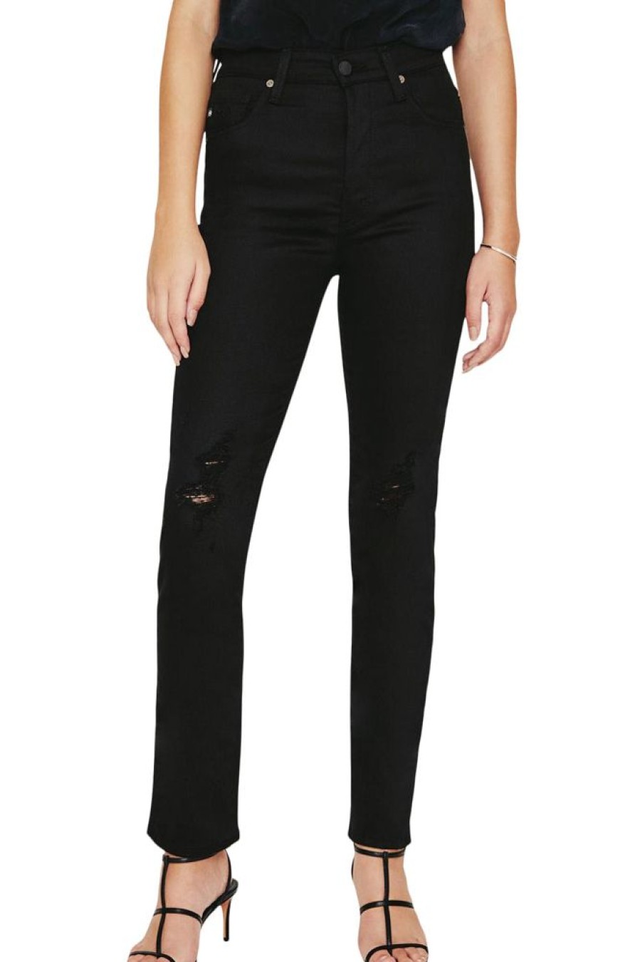 Denim adriano goldschmied | Ag Alexxis Slim Straight Denim In Blackboard