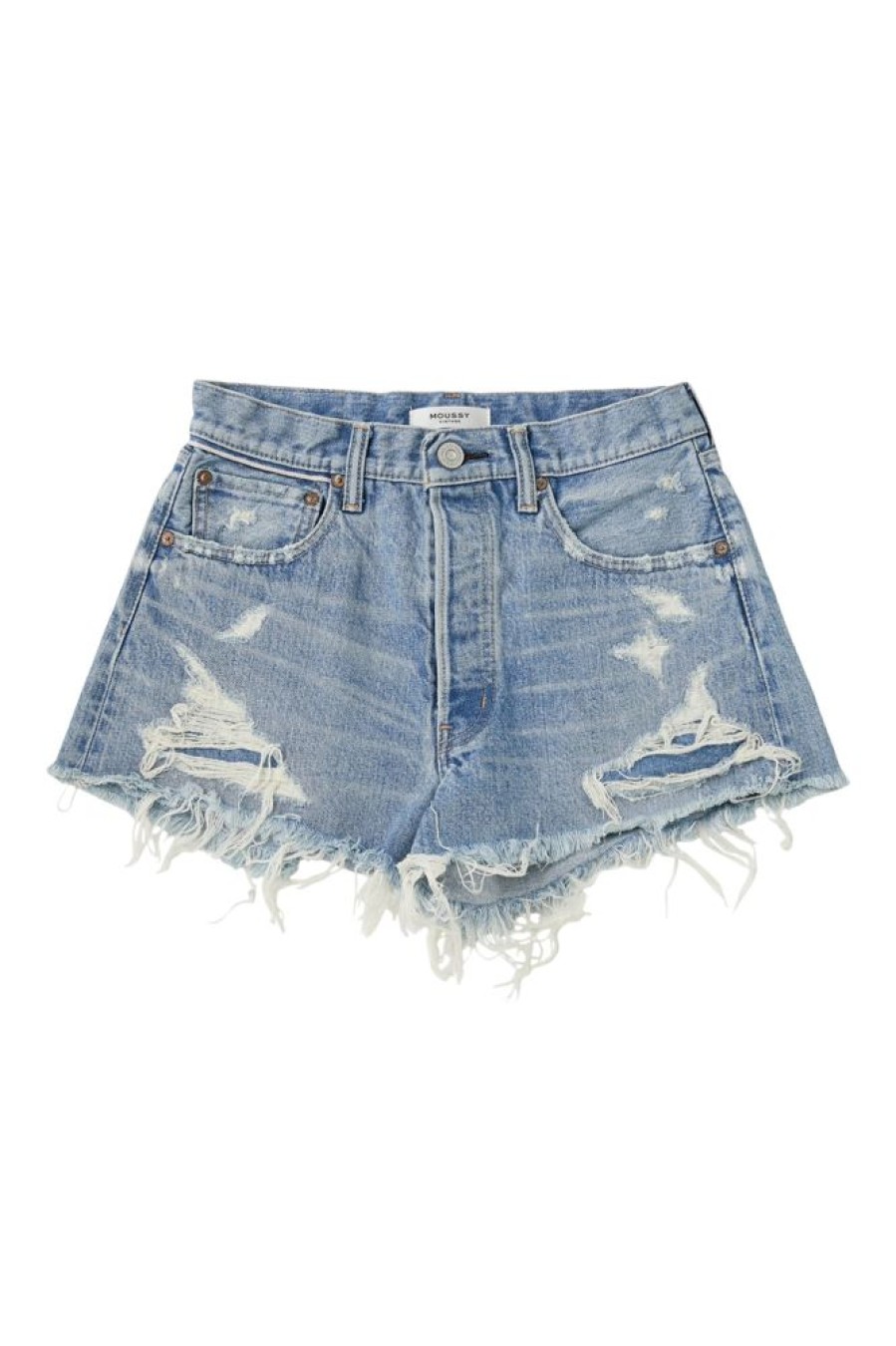 Denim Moussy Denim | Moussy Newfane Shorts In Light Blue