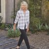 Tops Frank & Eileen | Frank & Eileen Eileen Relaxed Button Down In Grey, Sand Plaid Grey Sand Plaid