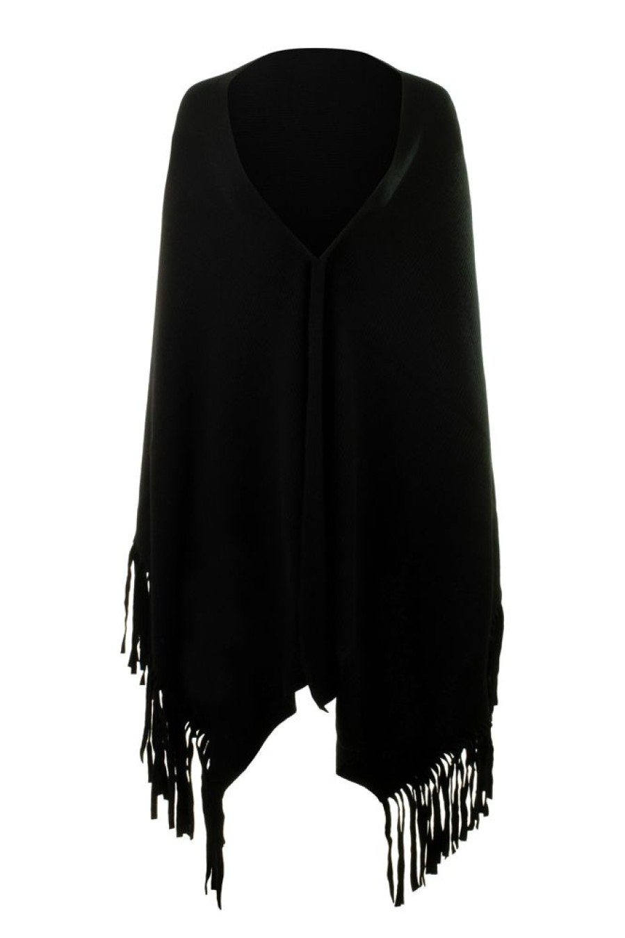 Accessories REPEAT | Repeat Cashmere Wool Fringe Scarf In Black