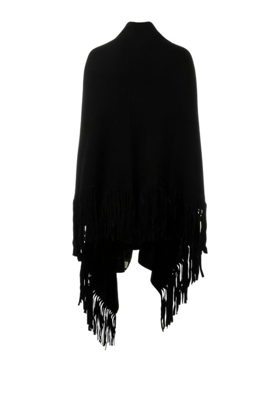 Accessories REPEAT | Repeat Cashmere Wool Fringe Scarf In Black