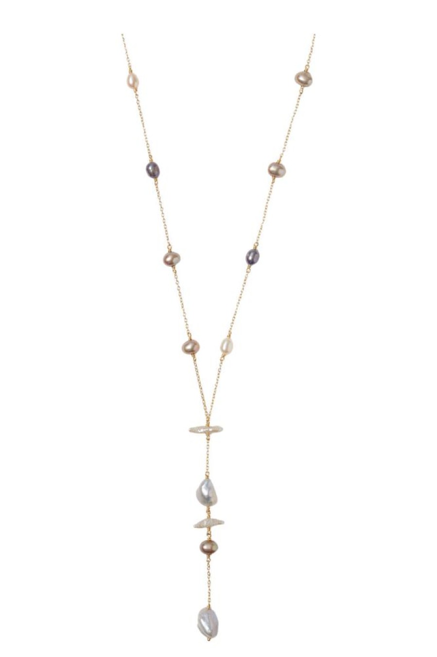 Jewelry CHAN LUU INC. | Chan Luu Freshwater Pearl Necklace In Grey Pearl Mix