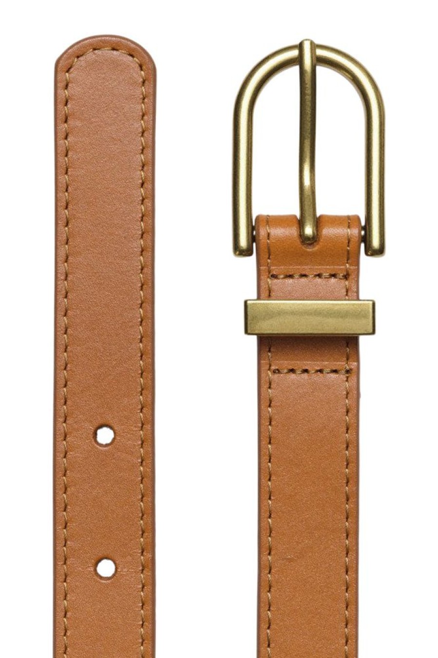 Accessories Frame Denim | Frame Denim Simple Art Deco Belt In Natural