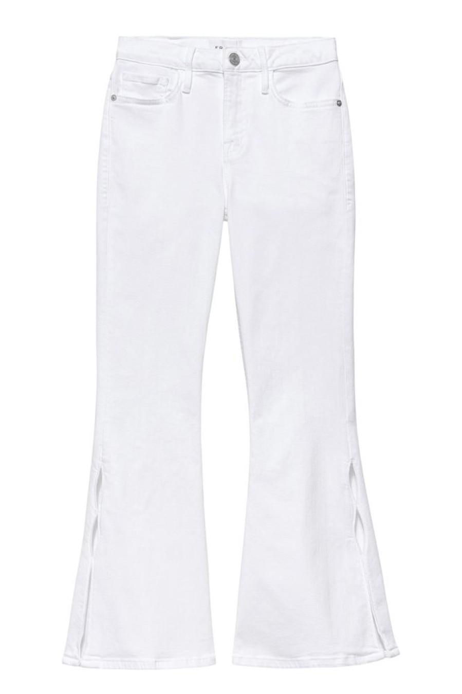 Denim Frame Denim | Frame Denim Le Crop Flare Mini Slitsin In Blanc