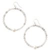 Jewelry CHAN LUU INC. | Chan Luu Grand Hoop Earrings In Grey Cloudy Quartz