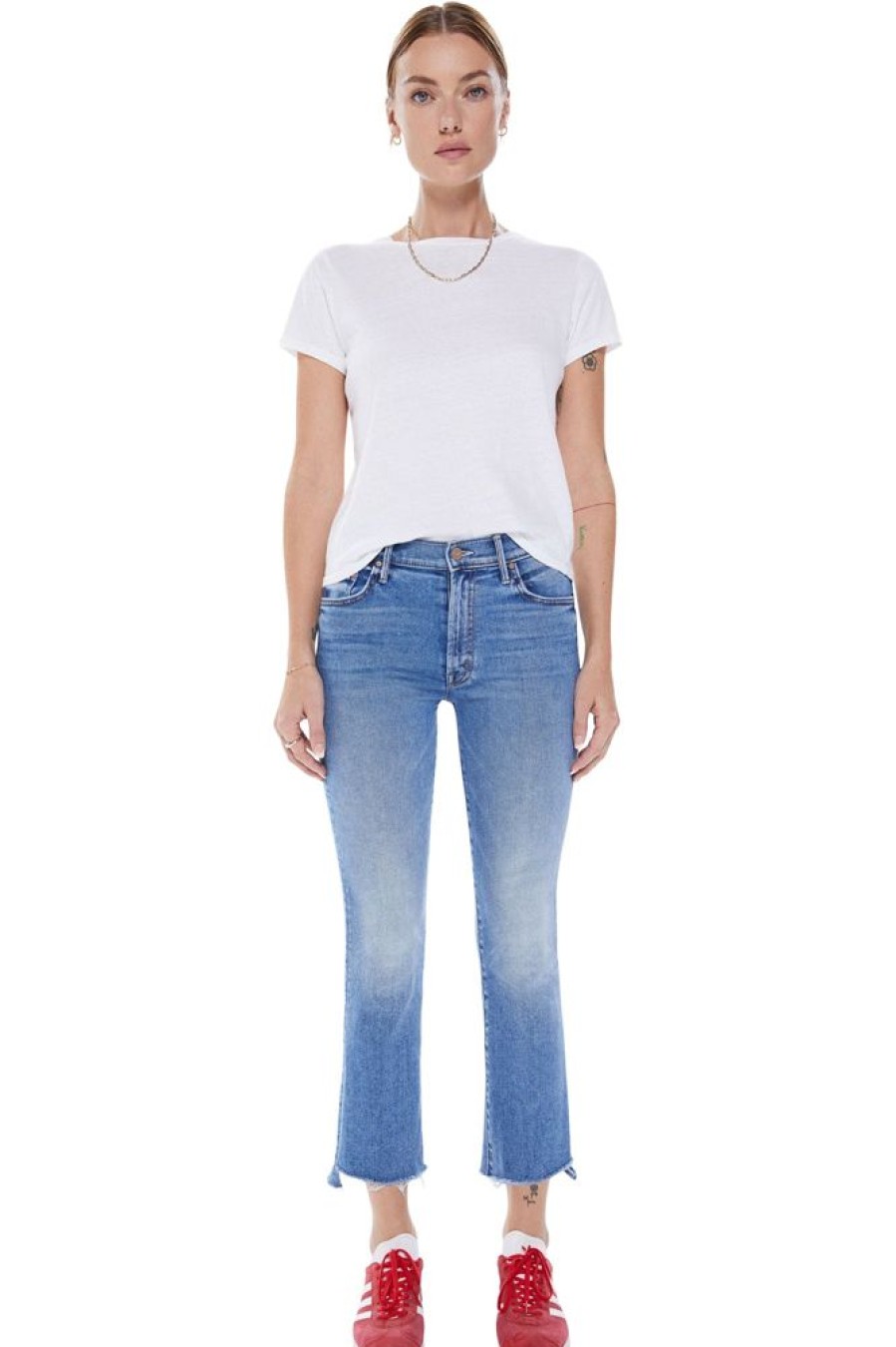 Denim Mother Denim | Mother Denim The Insider Crop Step Fray In Juicin'