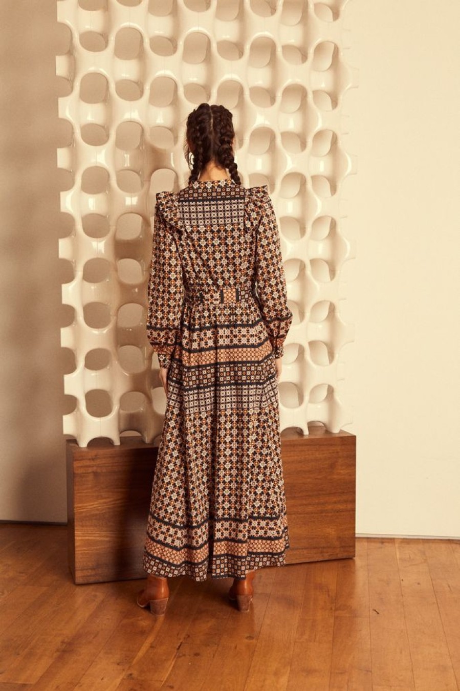 Dresses & Jumpsuits Caballero | Caballero Faye Dress In Autumn Tile