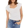 Tops Amo Denim | Amo Denim Scallop Tee In White