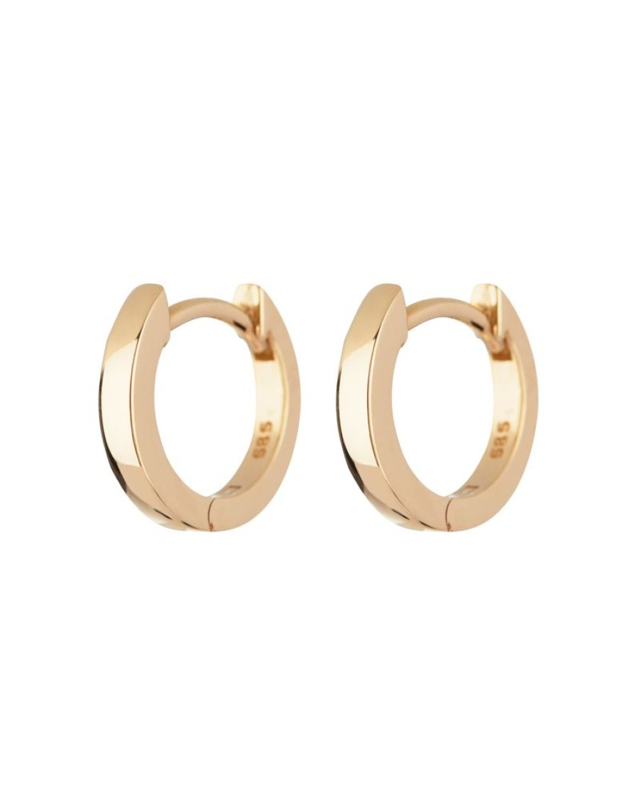 Jewelry Apres Jewelry | Apres Jewelry Sicily Huggies In 14Kt Yellow Gold 14K Yellow Gold