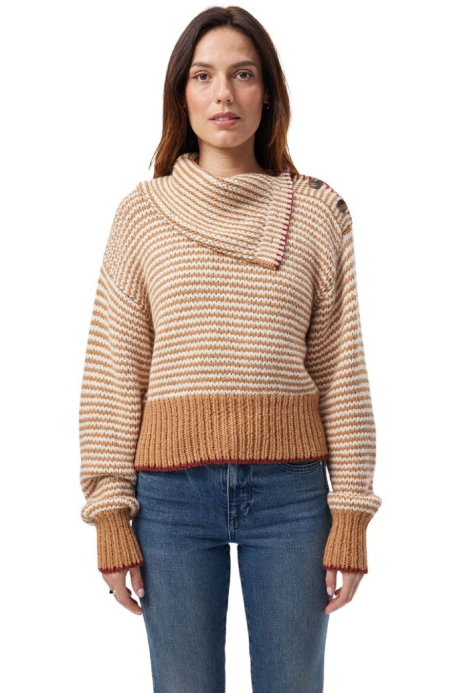 Sweaters Amo Denim | Amo Denim Stefania Sweater In Brown Sugar