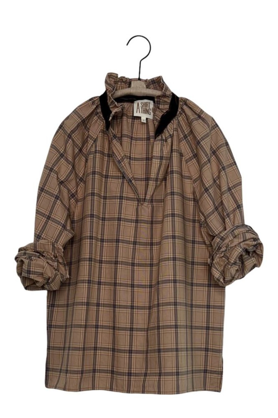 Tops A Shirt Thing | A Shirt Thing Josephine Plaid Shirt In Toffee