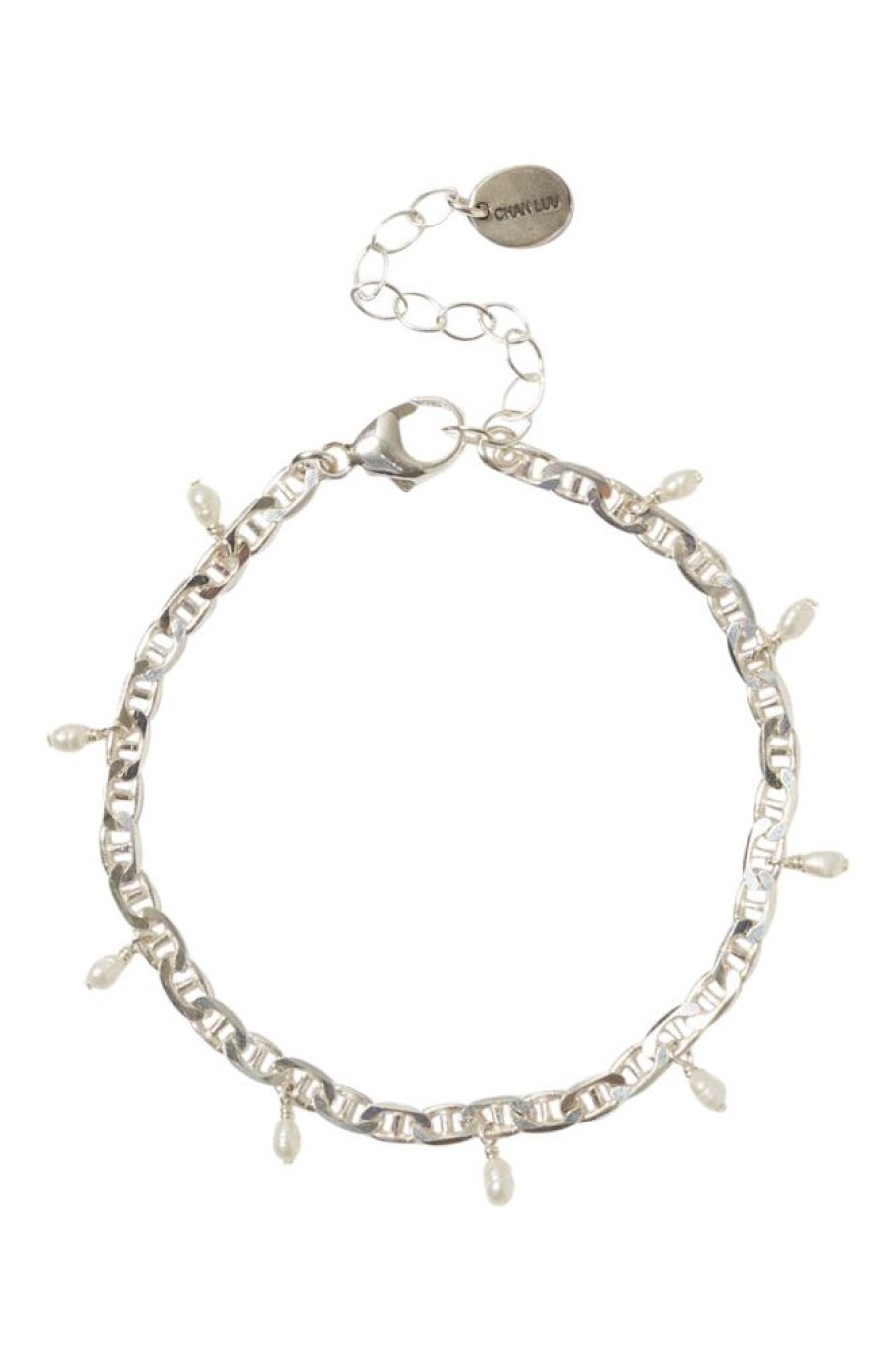 Jewelry CHAN LUU INC. | Chan Luu Celeste Silver Bracelet In White Pearl