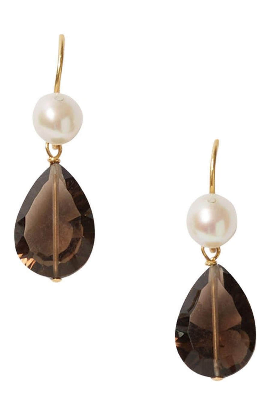 Jewelry CHAN LUU INC. | Chan Luu Yasmine Pearl Earrings In SmoBest Quartz