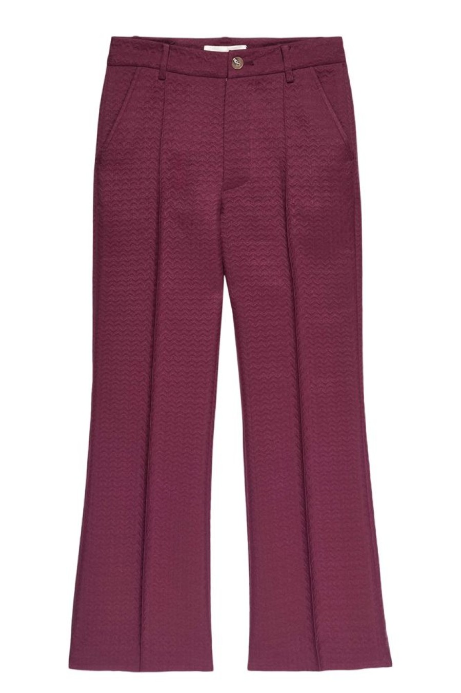 Pants, Shorts, & Skirts The Great | The Great Geo Jacquard Prim Trousers In Mulled Wine