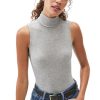 Tops MICHAEL STARS | Michael Stars Hillary Turtleneck Shell In Heather Grey