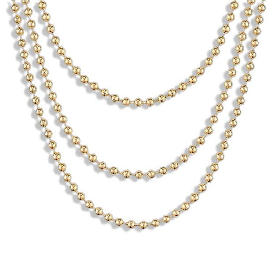 Jewelry ALEXA LEIGH FINE JEWELRY | Alexa Leigh 3Mm Layered Ball Chain Necklace