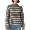 Sweaters MICHAEL STARS | Michael Stars Candice Funnel Neck Sweater In Black-Chalk