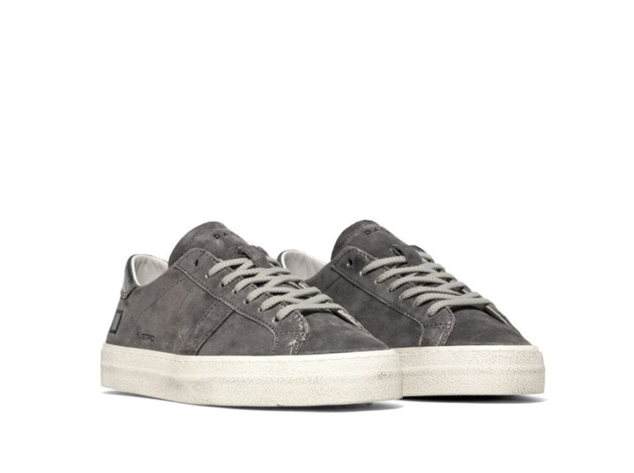 Accessories D.A.T.E | D.A.T.E. Hill Low Stardust Sneakers In Metal Gun