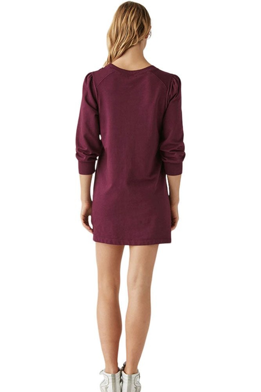 Dresses & Jumpsuits MICHAEL STARS | Michael Stars Veronica Puff Sleeve Dress In Plum