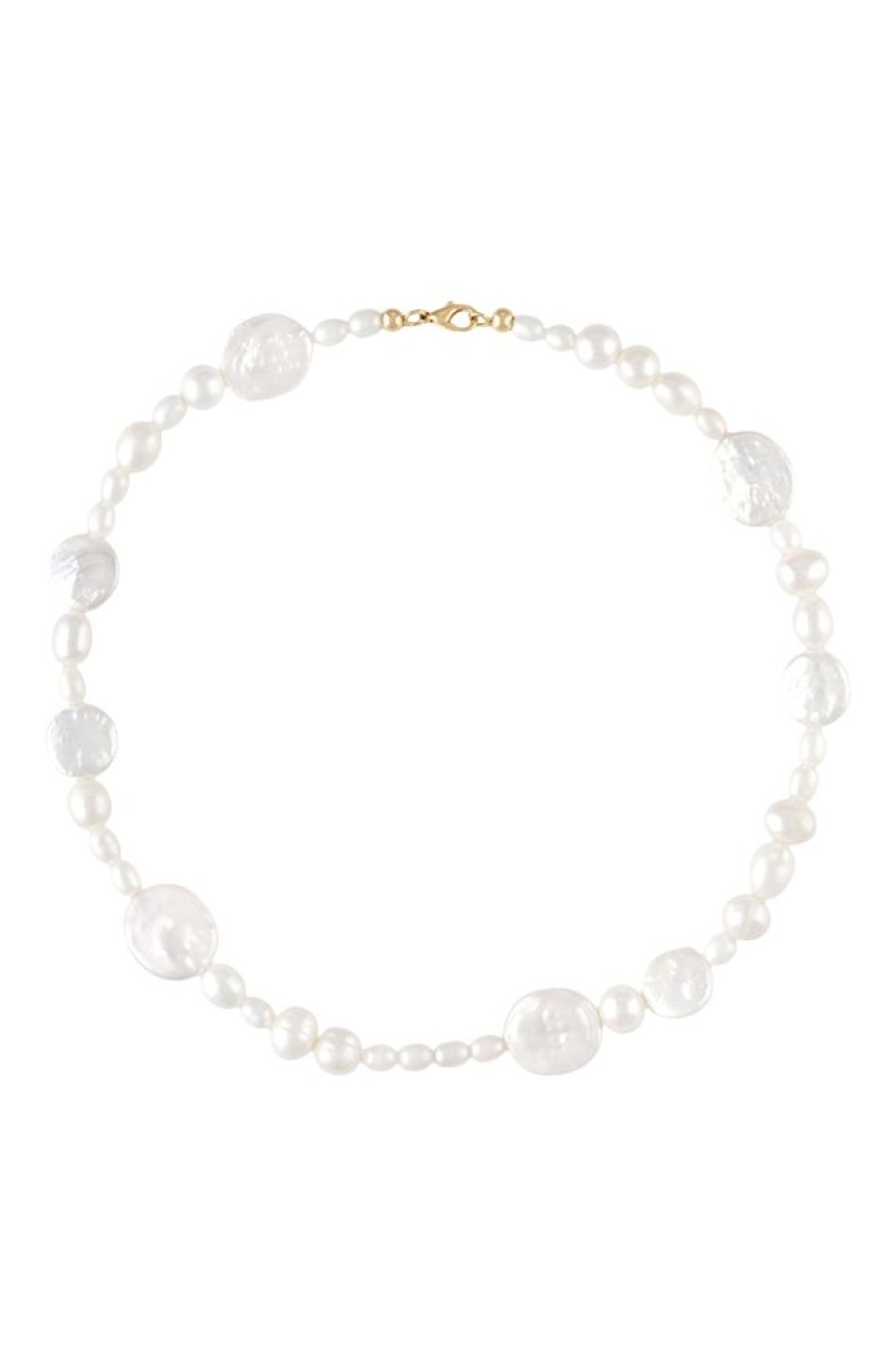 Jewelry ALEXA LEIGH FINE JEWELRY | Alexa Leigh Mixed Pearl Necklace Yellow Gold