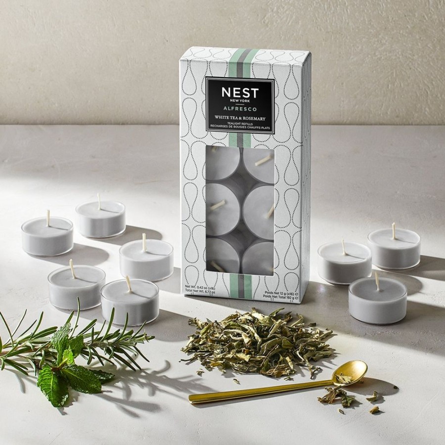 Home & Body Nest Fragrances | Nest Alfresco Tealight Refill In White Tea & Rosemary