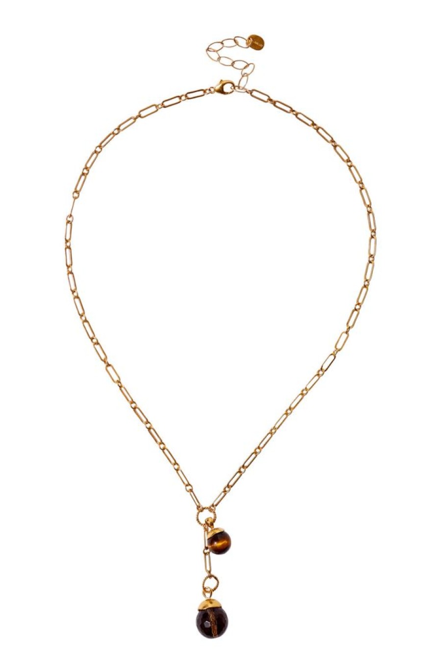 Jewelry CHAN LUU INC. | Chan Luu Gold Dipped Charm Necklace In SmoWholesale Quartz Mix