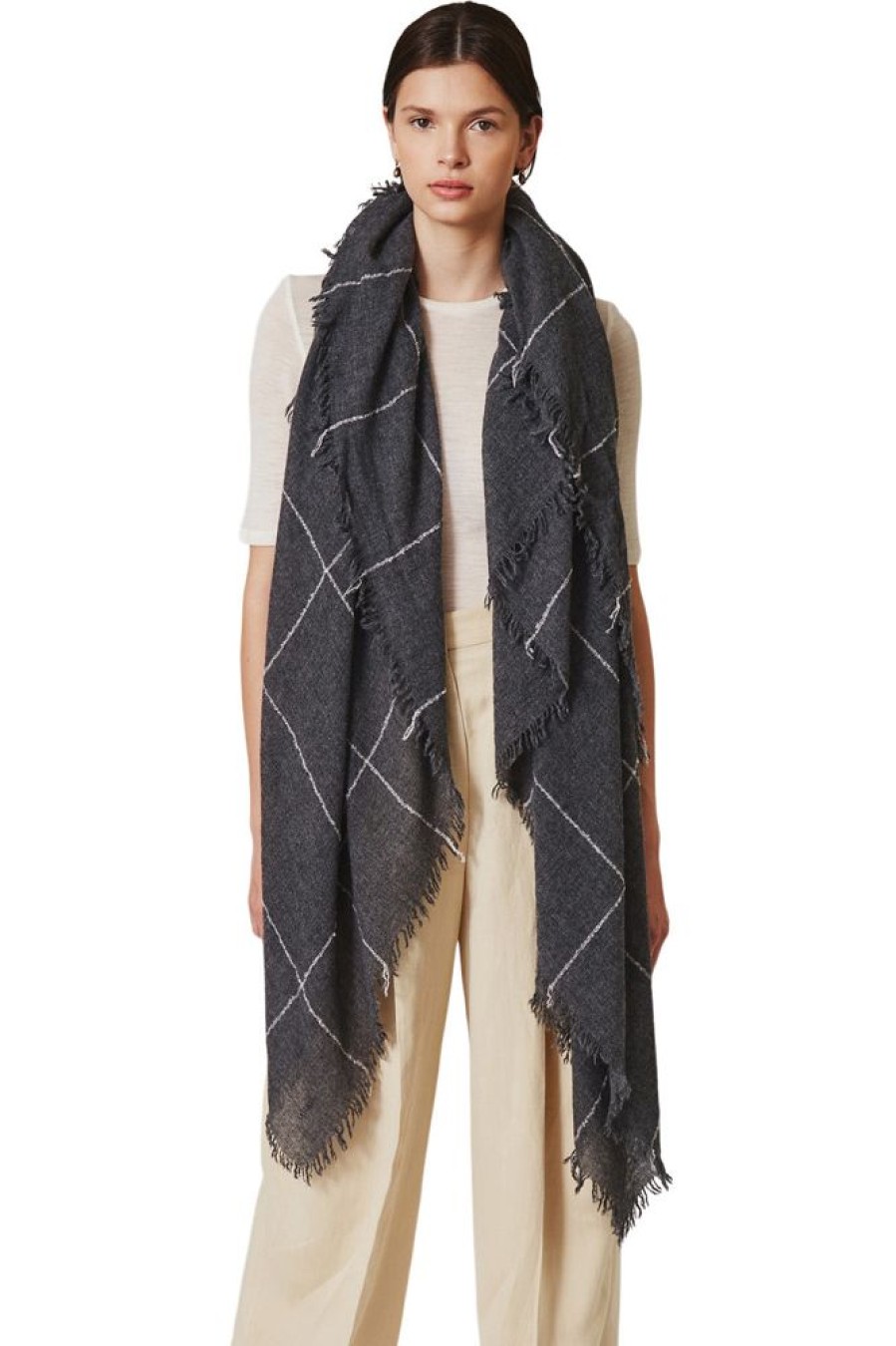 Accessories CHAN LUU INC. | Chan Luu Windowpane Scarf