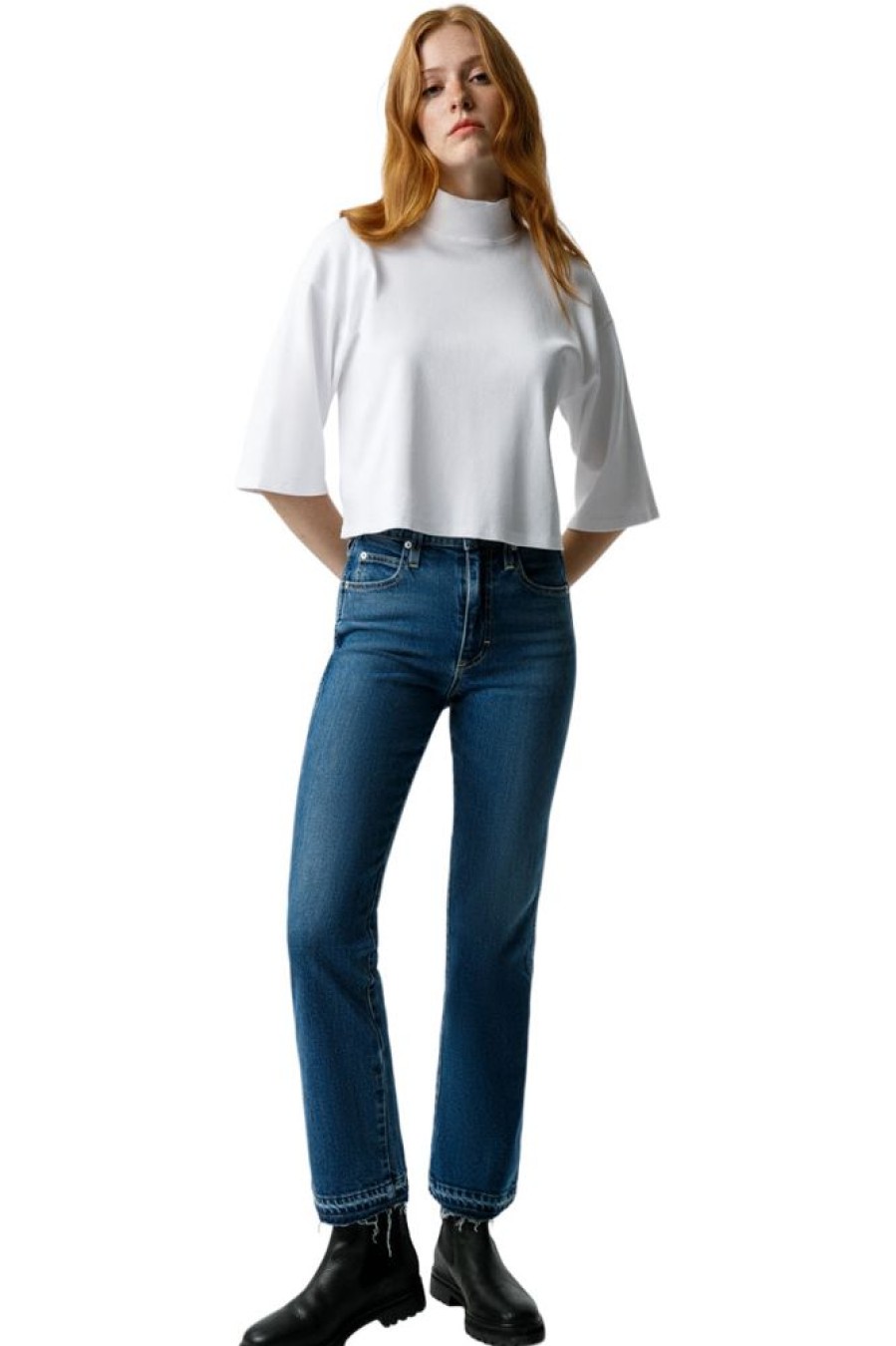 Denim Amo Denim | Amo Denim Bella Crop Jeans In Crush