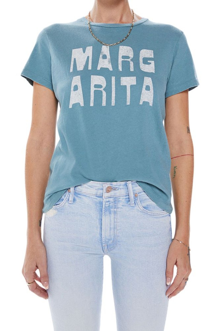 Tops Mother Denim | Mother Denim The Goodie Goodie T-Shirt In Margarita