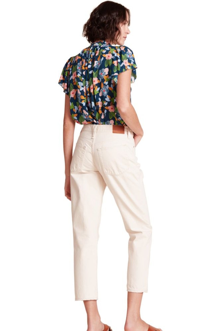 Tops Trovata | Trovata Birds Of Paradis Carla Highneck Top In Wild Hibiscus