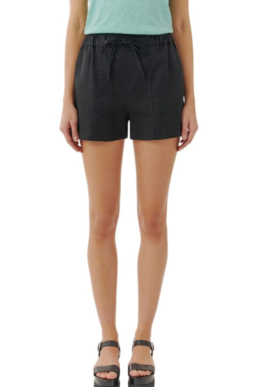 Pants, Shorts, & Skirts ATM AnthonyThomas Melillo | Atm Linen Shorts In Black