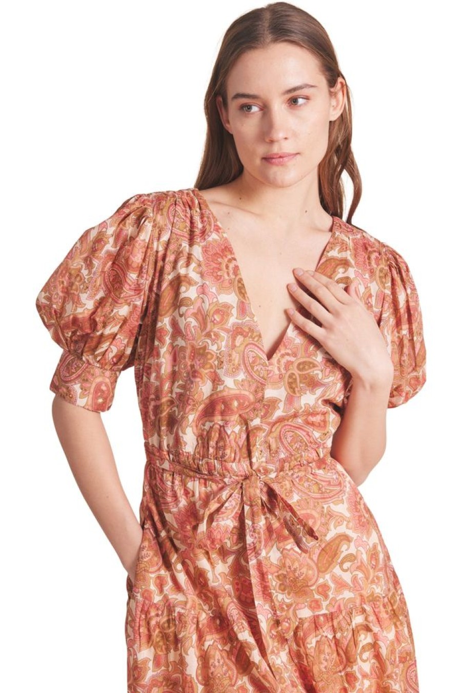 Dresses & Jumpsuits Trovata | Trovata Birds Of Paradis Arden Dress In Autumn Paisley