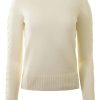 Sweaters AUTUMN CASHMERE | Autumn Cashmere Crewneck Sweater With Open Cable Sleeves