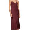 Dresses & Jumpsuits VELVET | Velvet Poppy Satin Slip Dress In Malbec