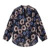 Tops Trovata Birds of Paradis | Trovata Birds Of Paradise Bailey Blouse In Navy Poppies